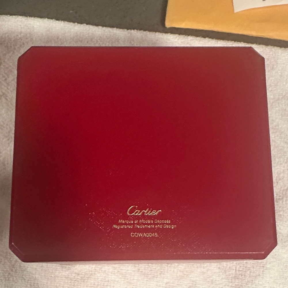 Cartier Red Jewelry Box with Gold Hardware - Picture 13 of 13